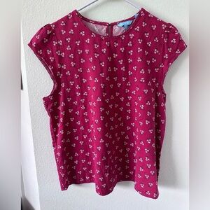 Draper James Pink Boxy Blouse
